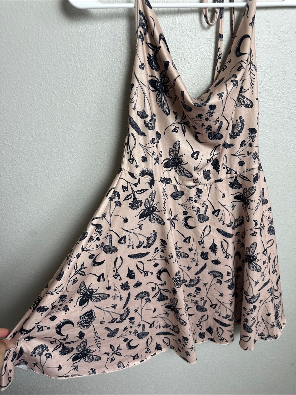 Halter mushroom boho bug goth cream dress - Picture 4 of 6